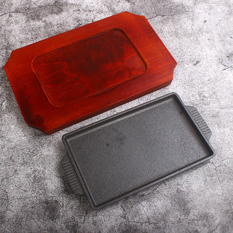 Poêle rectangulaire en fonte p - Home Cooking Steak avis et prix
